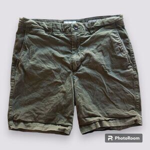 Army Green Goodfellow & Co Every Wear Cotton Cargo Shorts Striped Pocket Lining